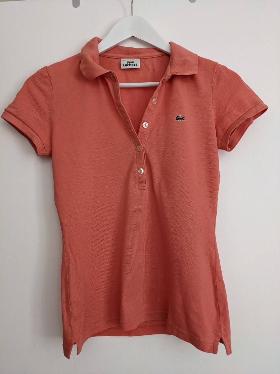 Polo Lacoste abricot - Taille 36