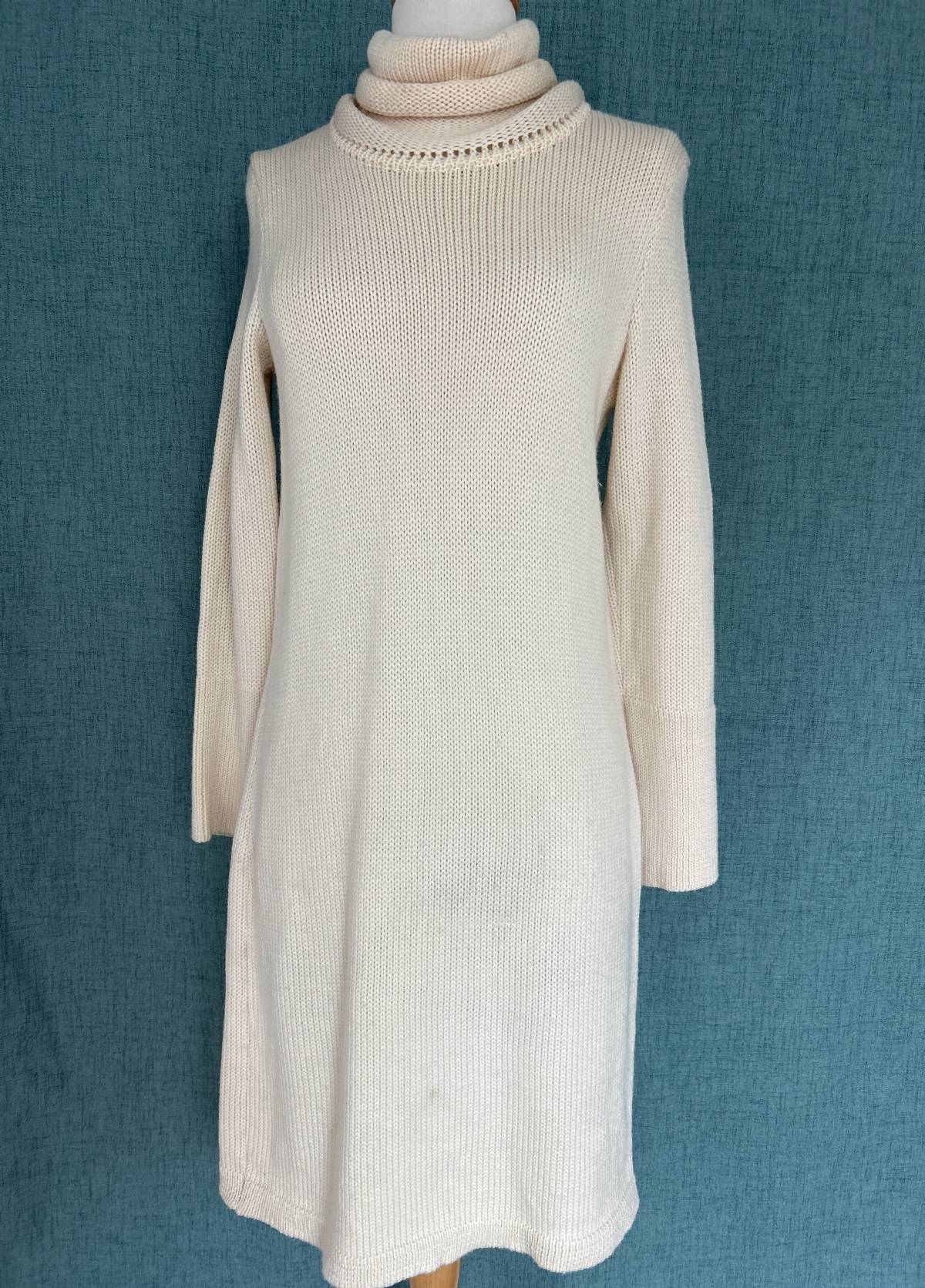 Robe Exaltation En Laine Et Viscose Taille 36 Beige Asymétrique - Comme Neuve