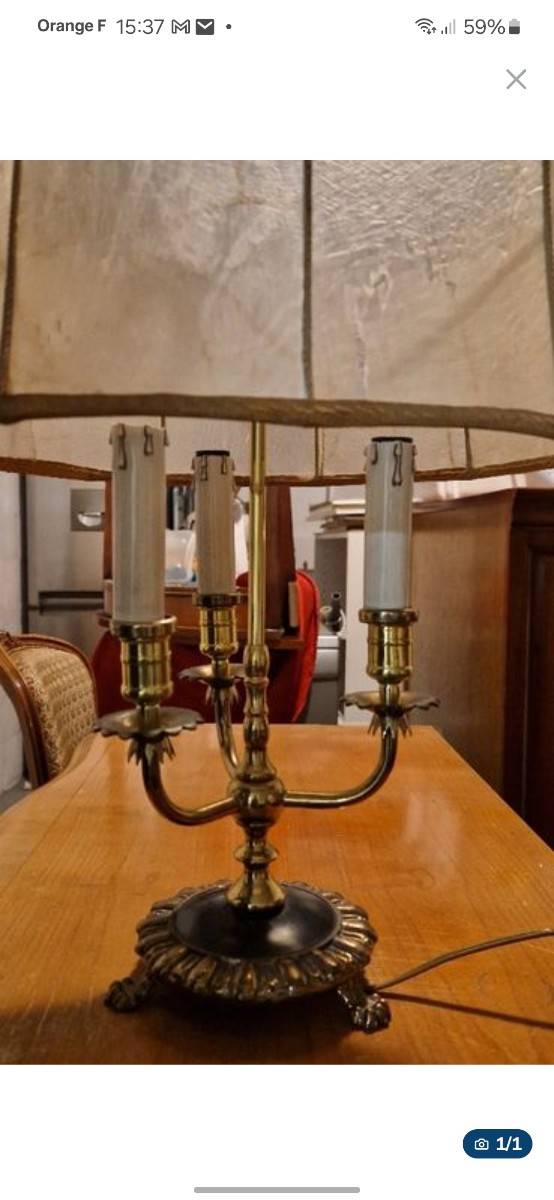 Lampe de bureau style Louis XV