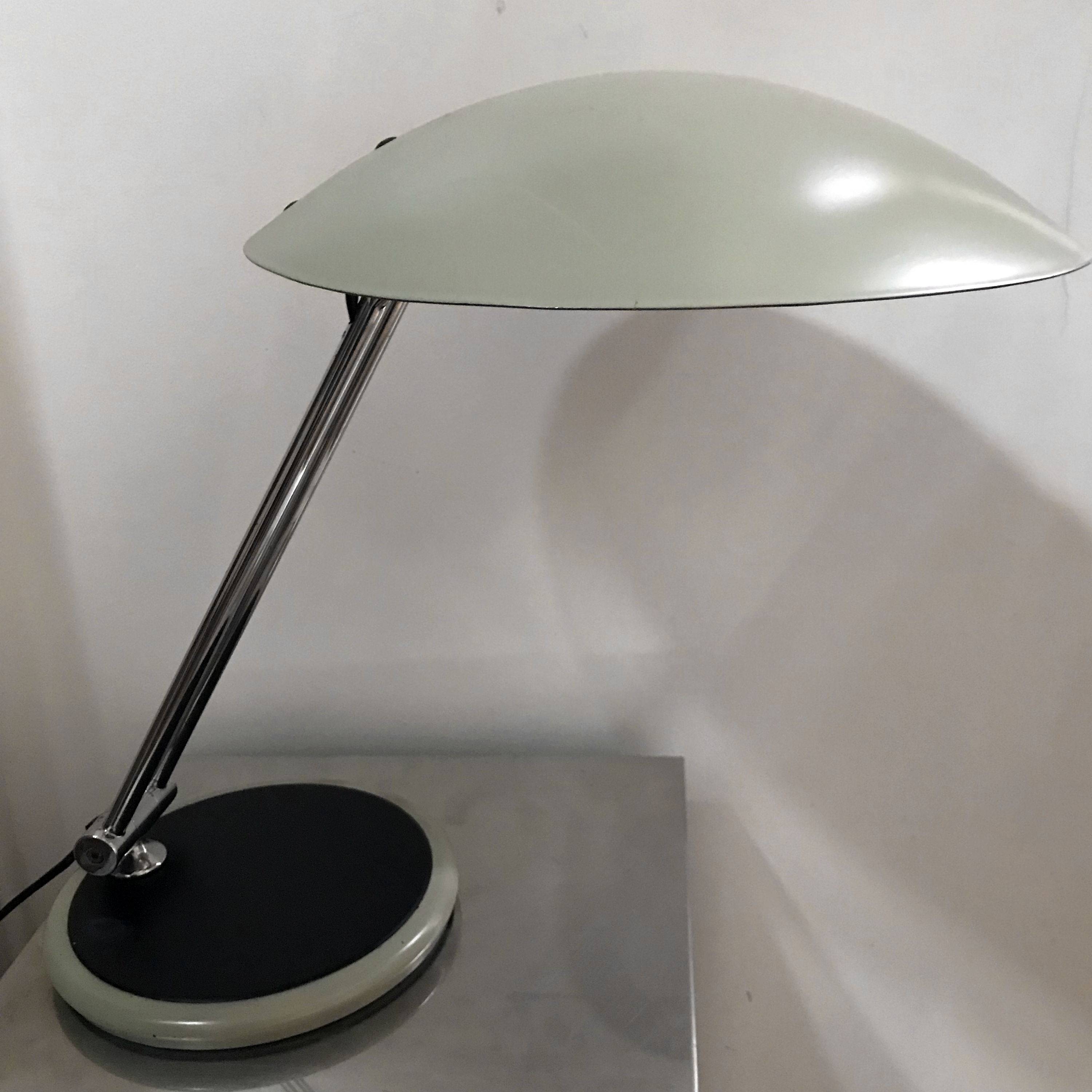 Lampe de Bureau Vintage • Aluminor • Space Age • 1960