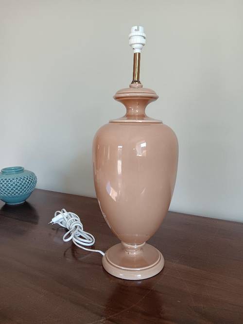 Lampe ceramique beige uni