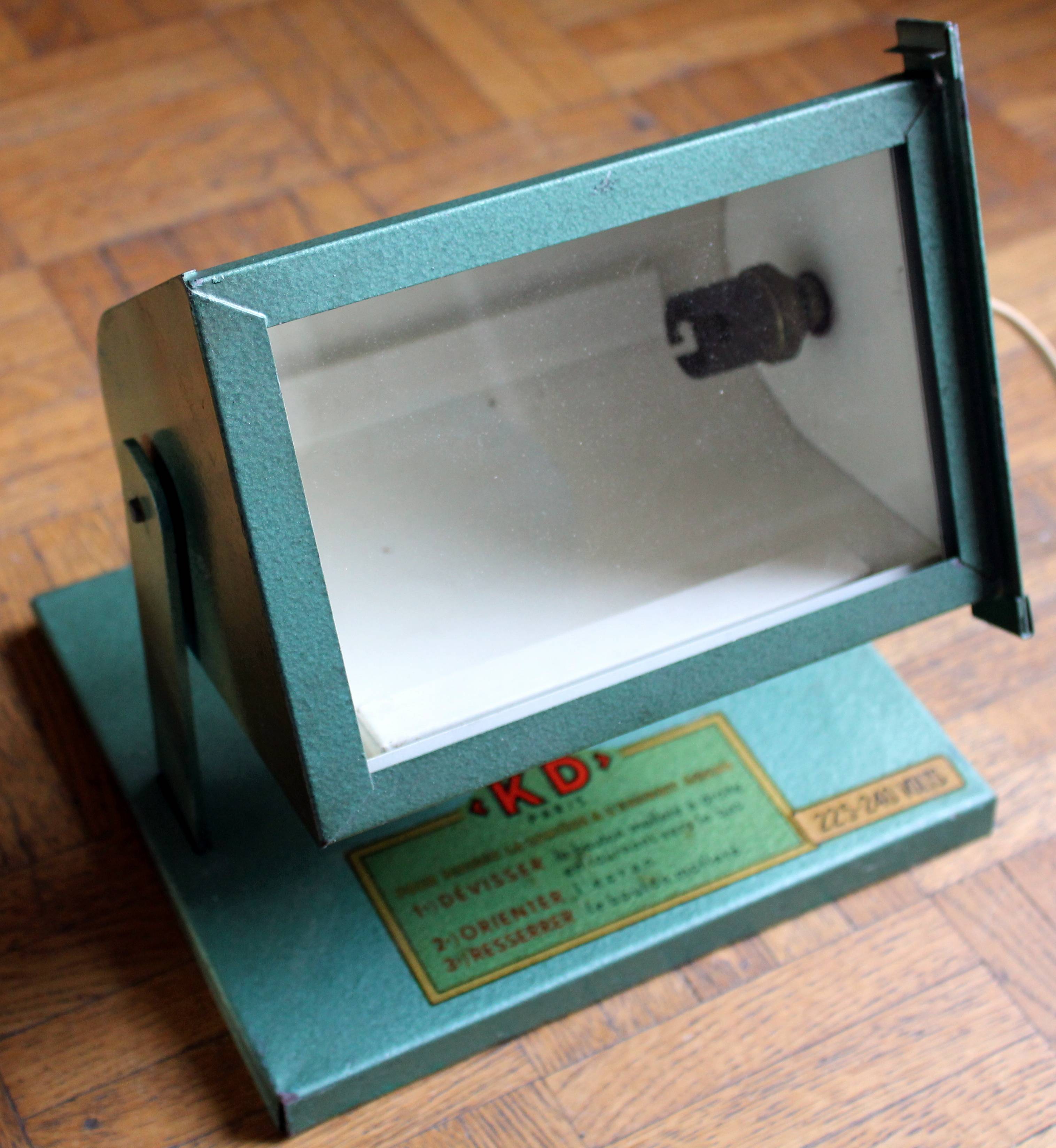 Lampe industrielle photo KD Paris 1950ème inactinique