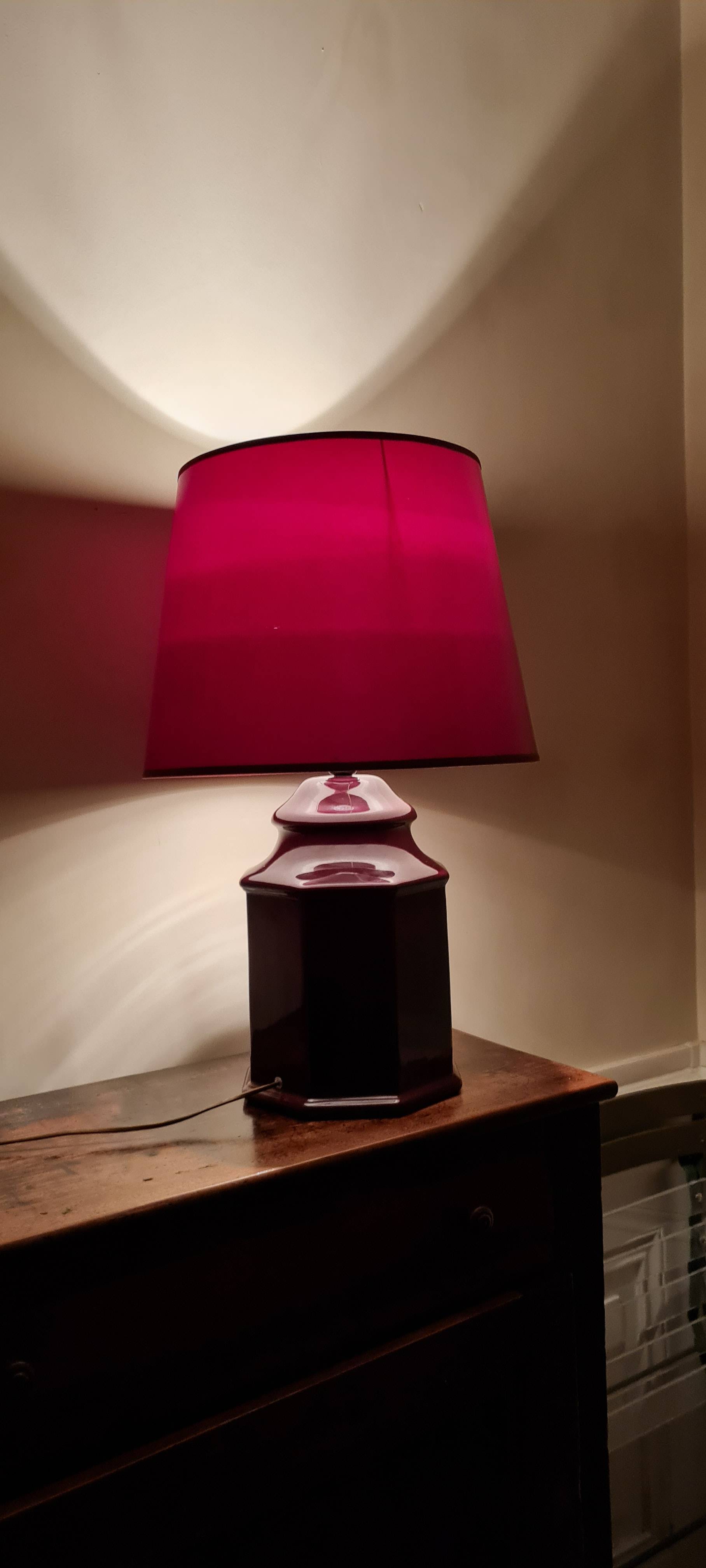 Lampe de salon lie de vin