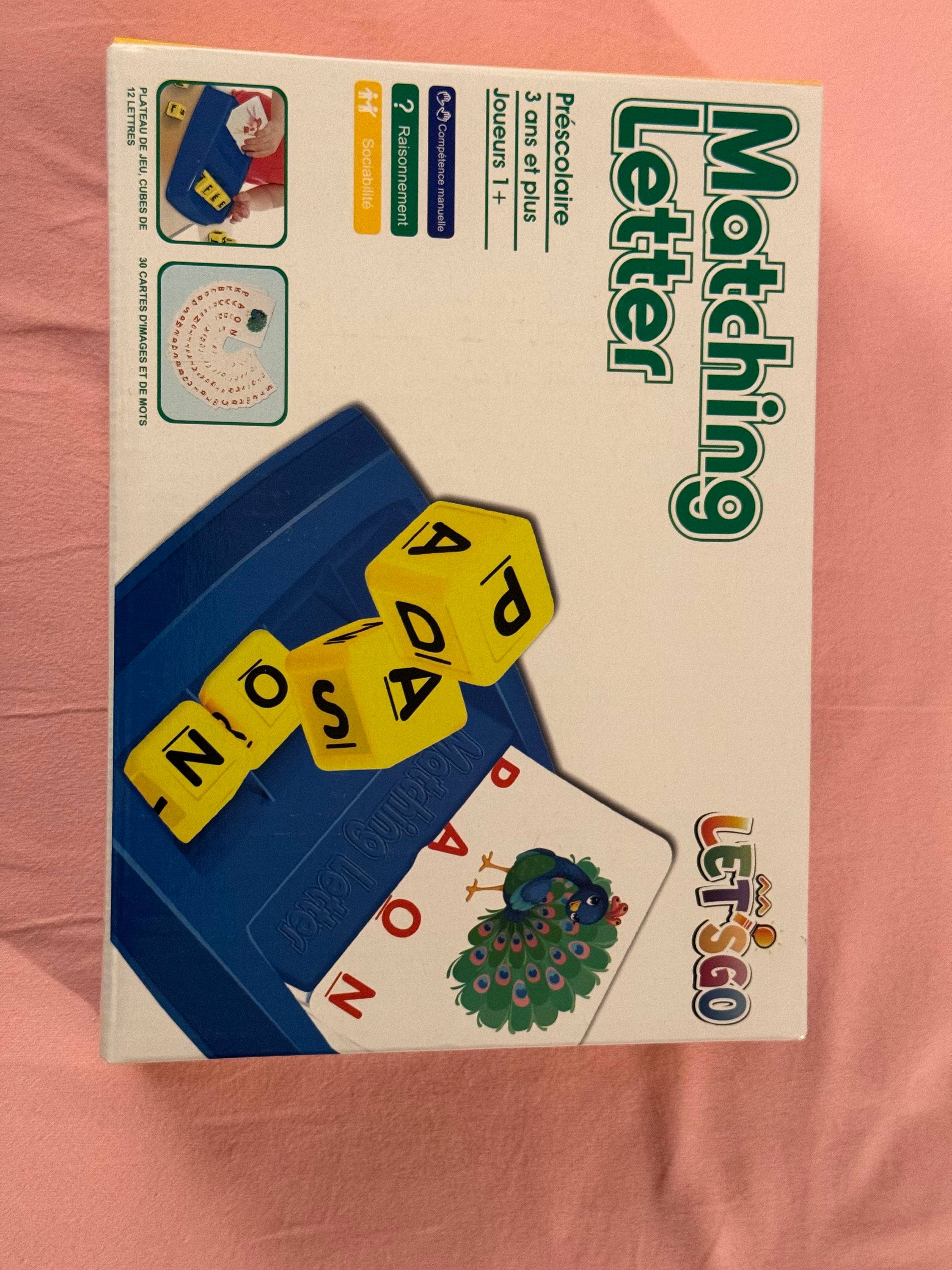 Vends jeu de mots et lettres (Matching Letter)