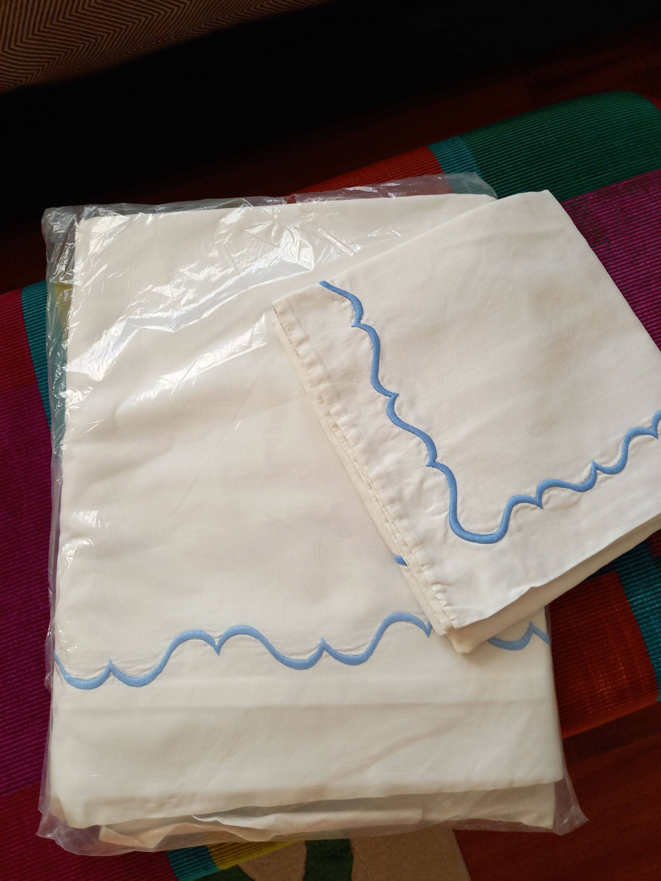 Vends lot linge ancien draps Descamps