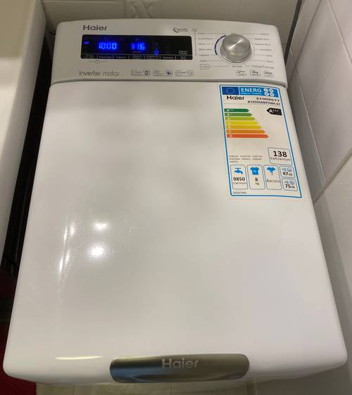 Lavelinge Top sous garantie 8 kg A+++ Haier 1400 tours/min