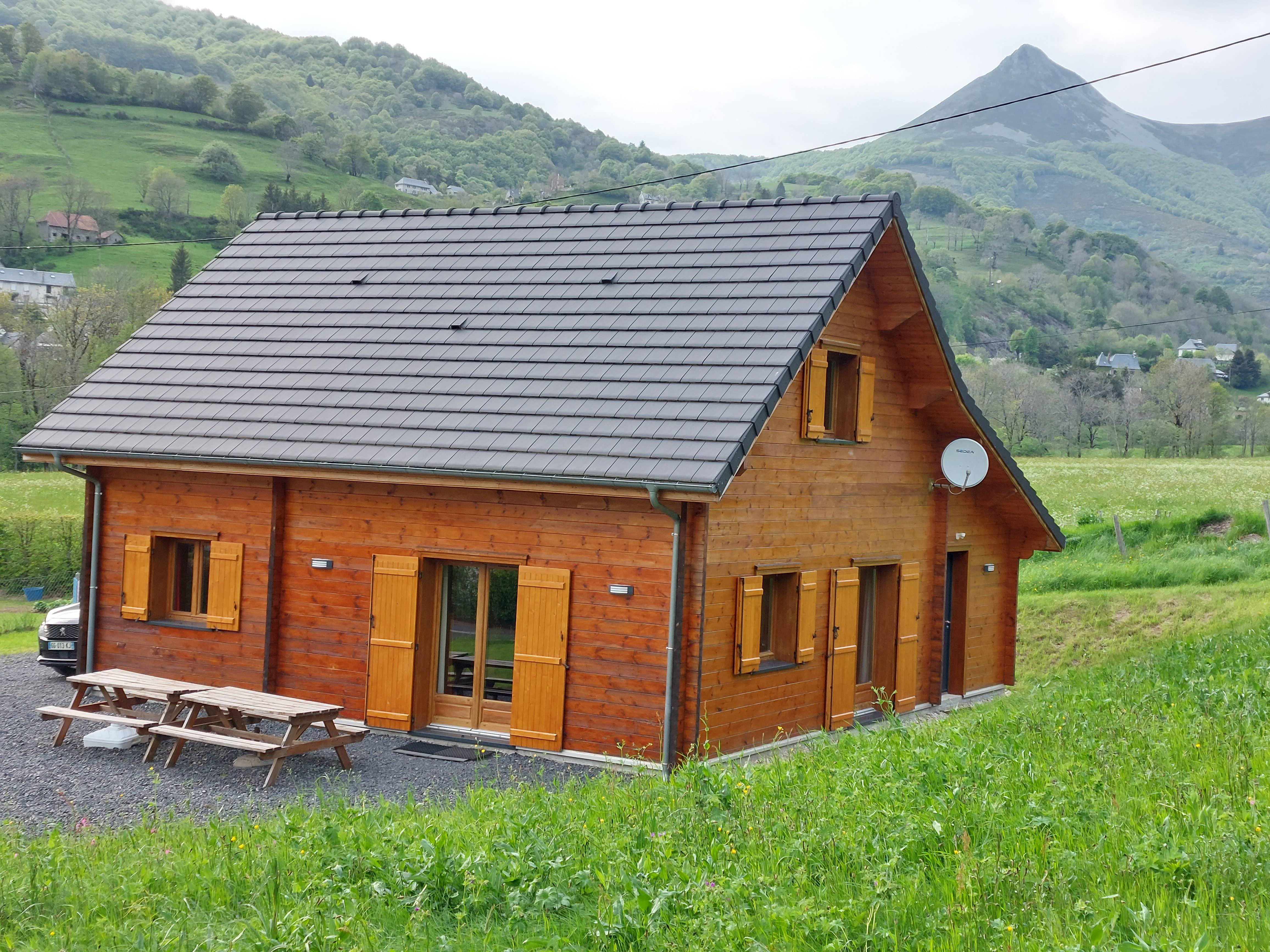Chalet météo thermomètre blanc hauteur 14 cm