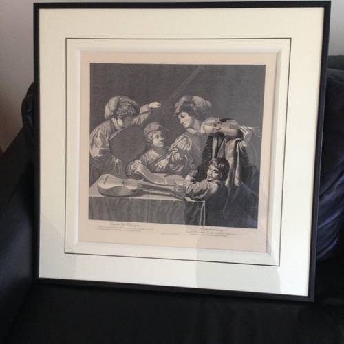 Lithographie : Concert de musique Le Dominiquin (1581-1641)