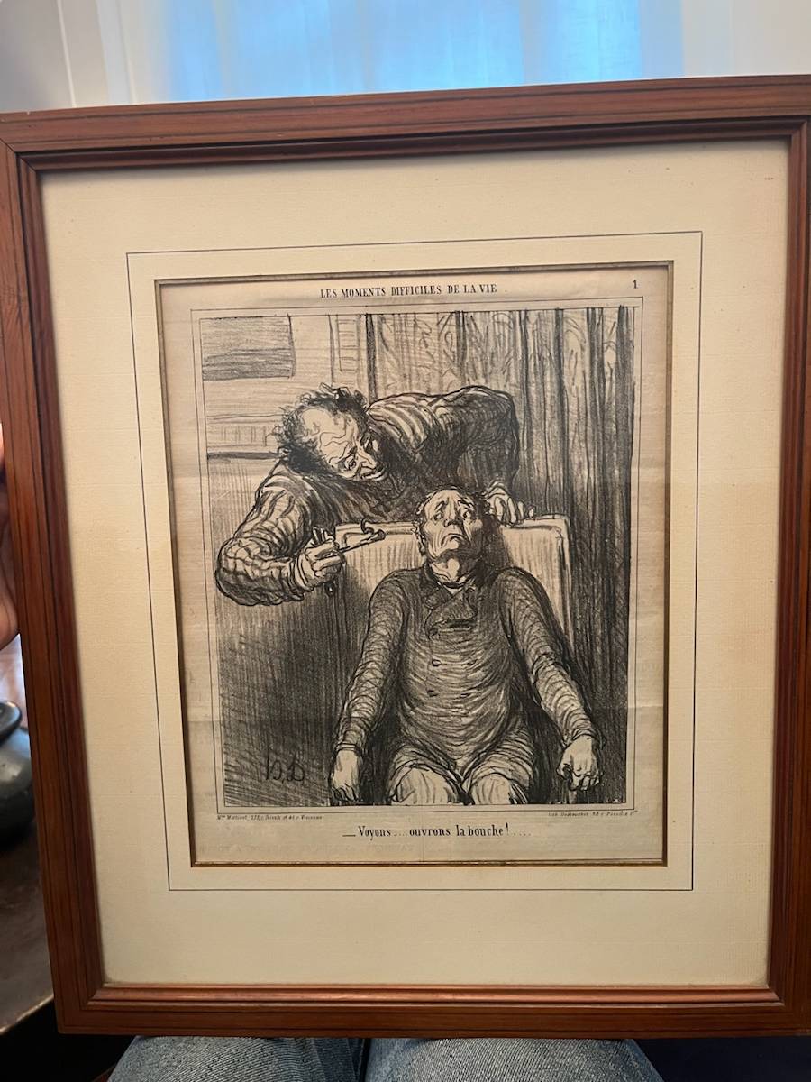 Vends lithographie de Daumier joliment encadrée