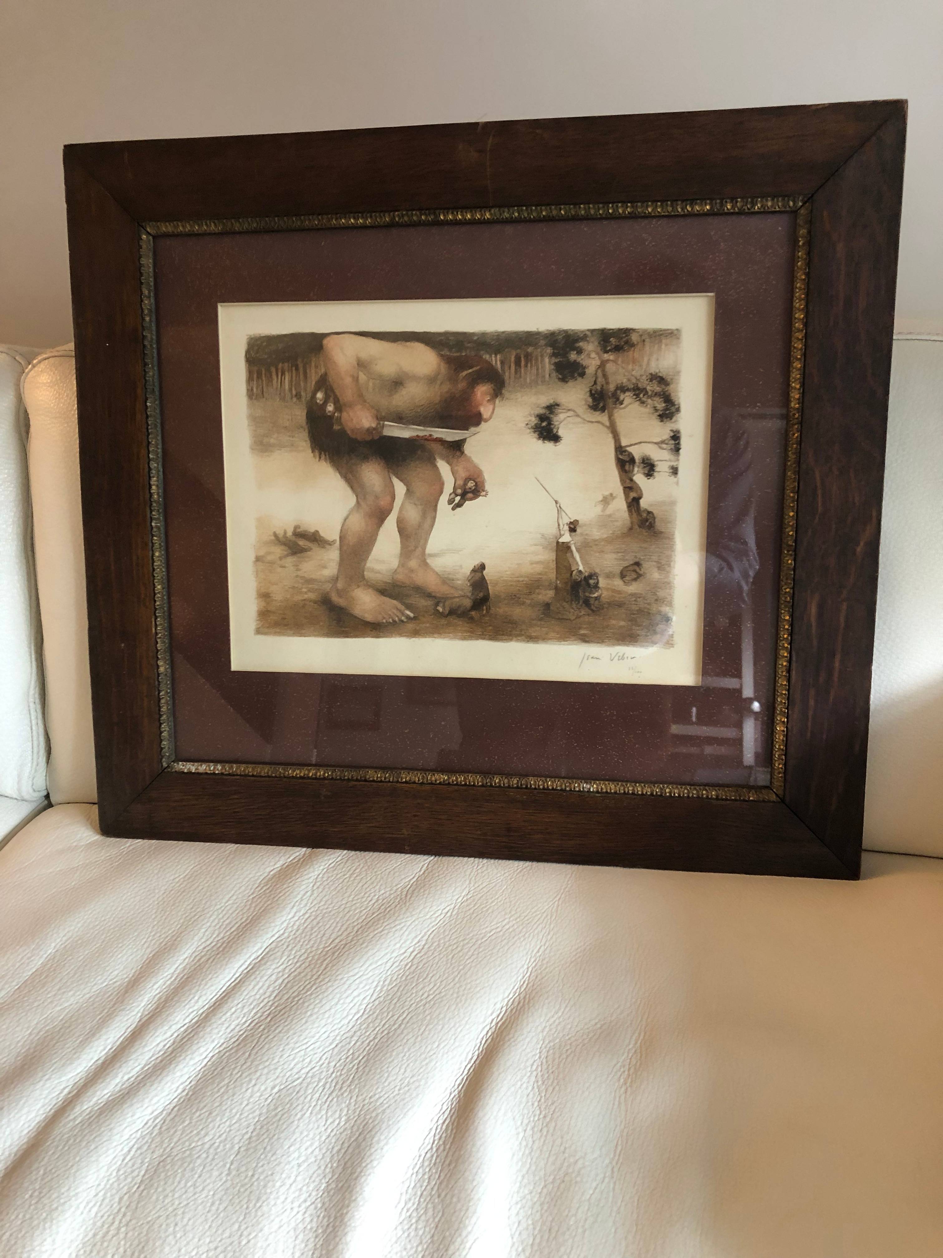 Vends lithographie encadrée
