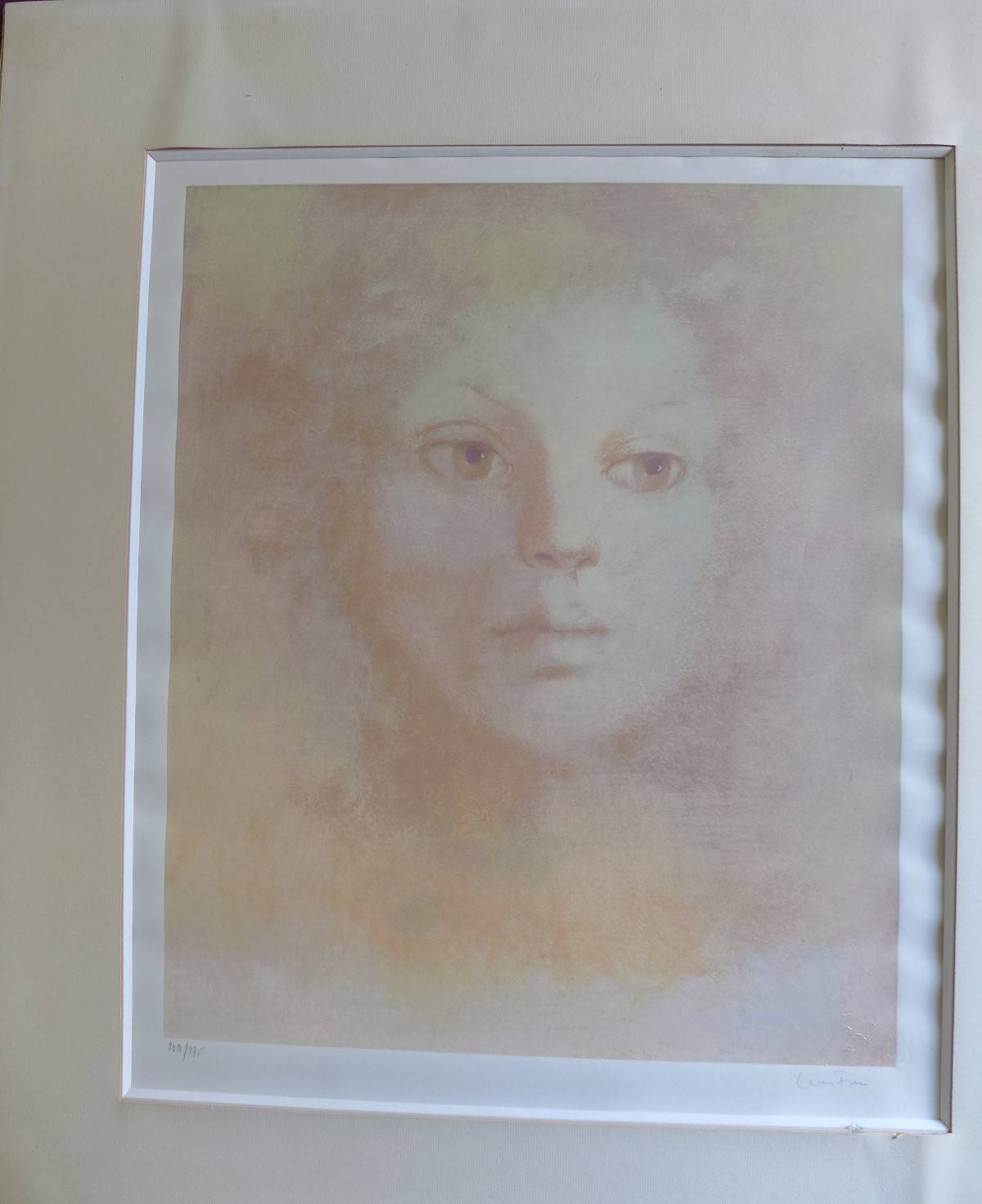 Lithographie originale de Léonor Fini « Visage d’Orlanda »