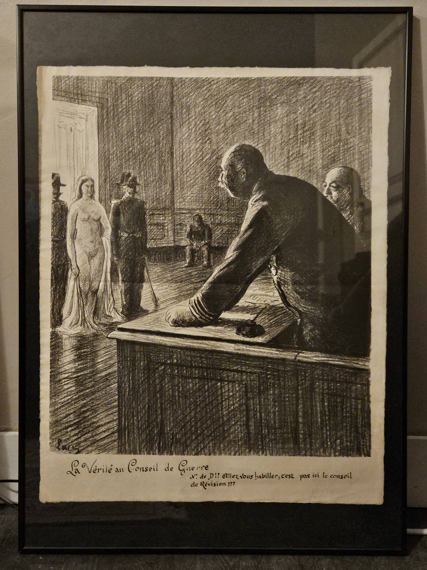 Lithographie "La vérité au conseil de guerre" de Maximilien Luce - 1898