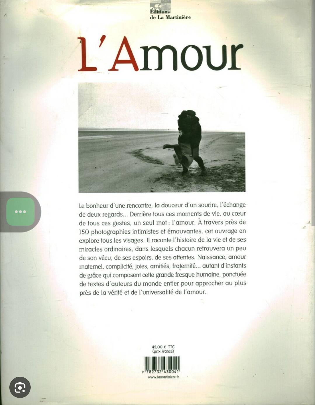 Beau livre L Amour édition De la Martinière