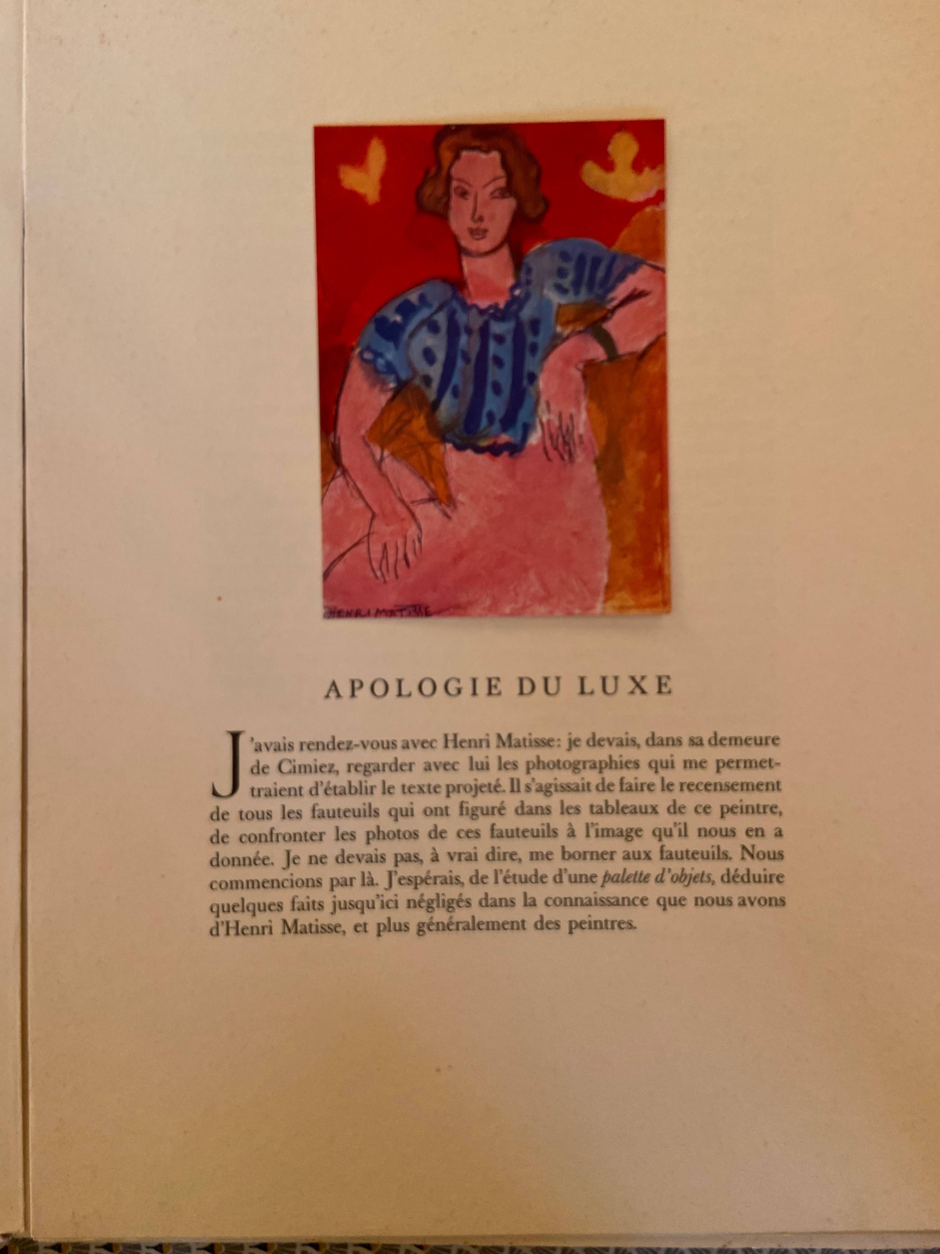 Livre collection Matisse trésors de la peinture française Skira 1946