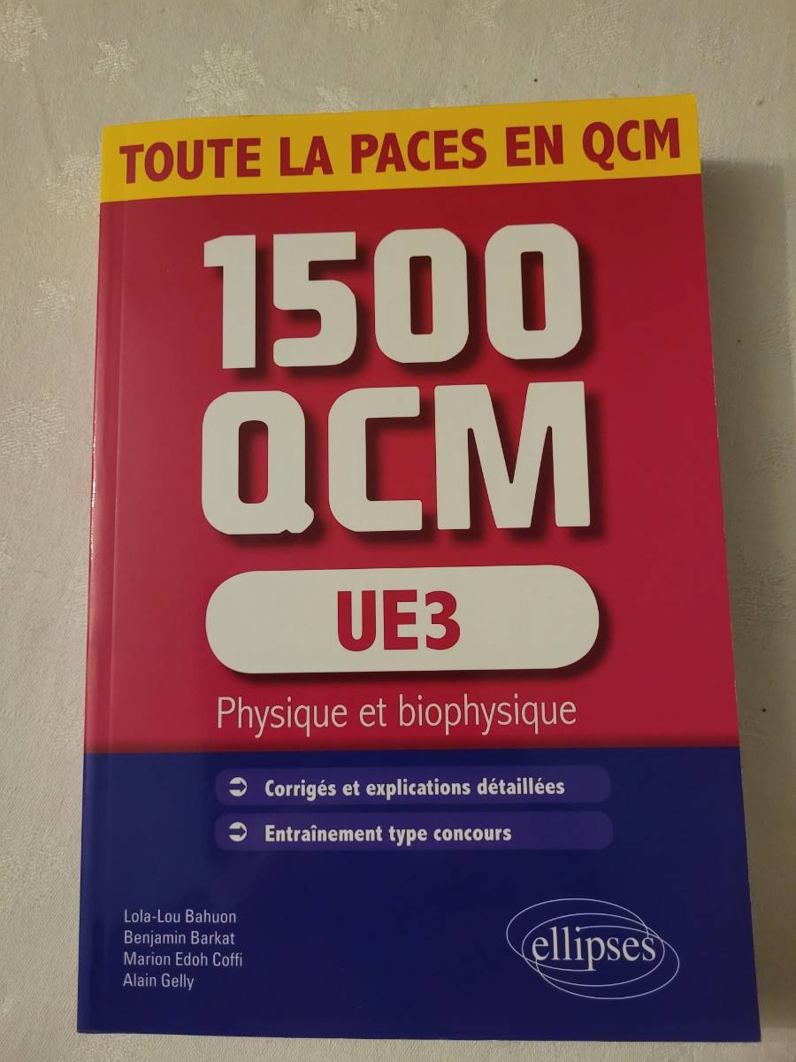 Livre QCM concours PASS / LASS Biophysique et Physique sur Gens de ...