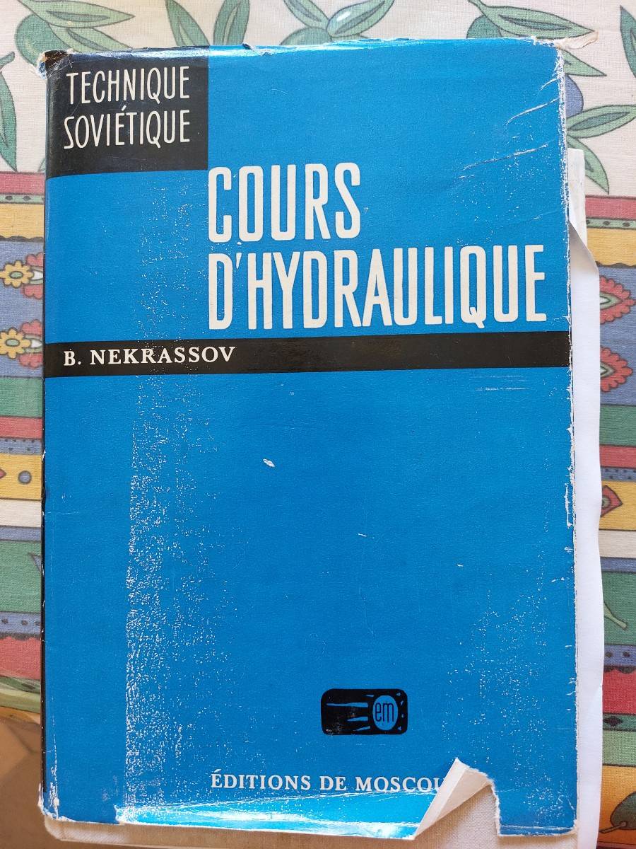 Livre Cours d’hydraulique