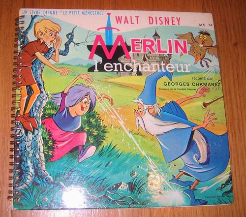 Livre disque 33T Le Petit Ménestrel "Merlin l’Enchanteur" années 60