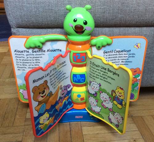 Livre d’éveil interactif de comptines rigolotronique Fisher Price