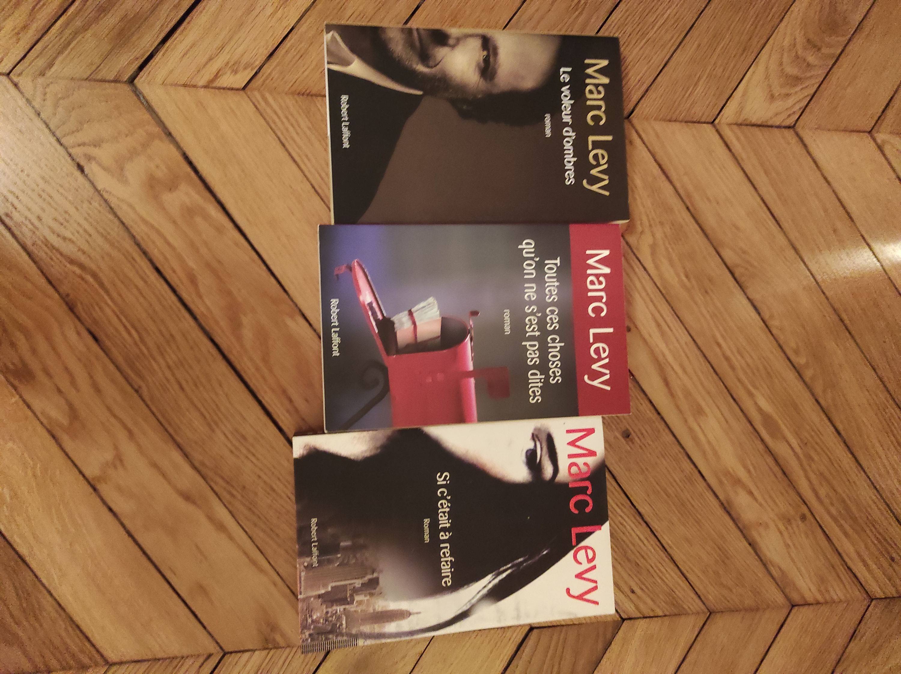 Vends 3 livres Marc Levy