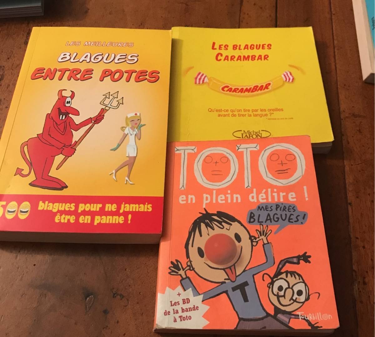 3 livres de blagues