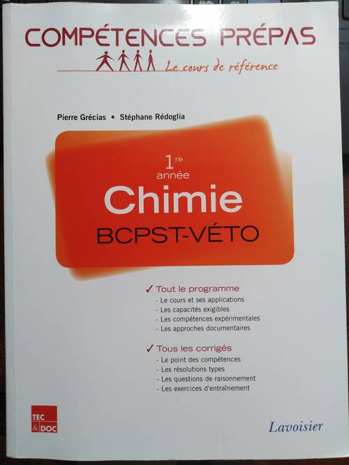 Lot de deux livres Chimie BCPST