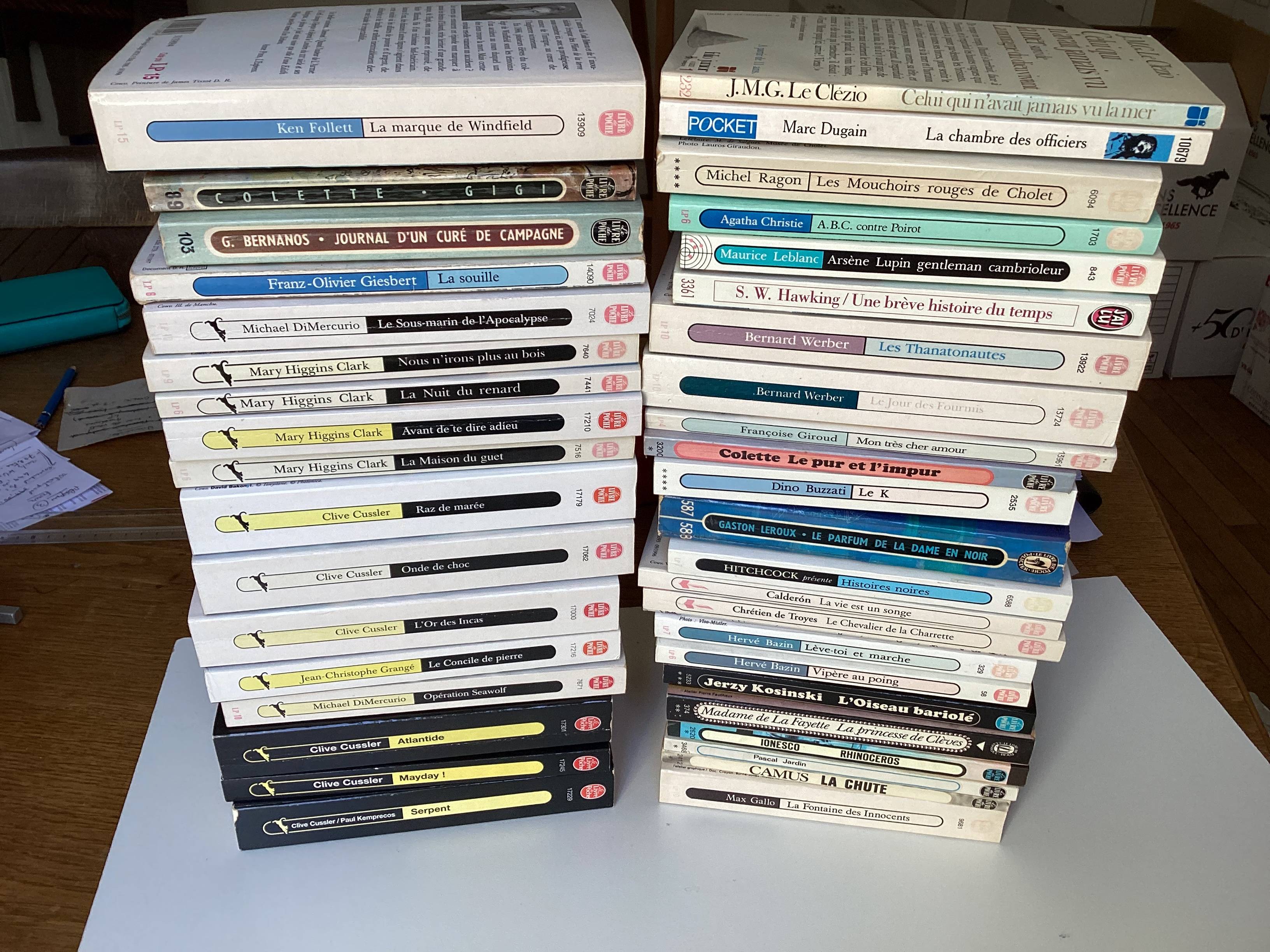 Lot de 40 livres de poche Titres divers très bon état général sur Gens