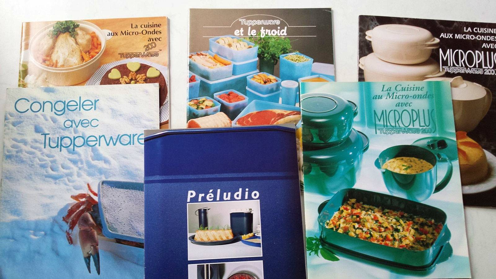 6 livres de recettes Tupperware