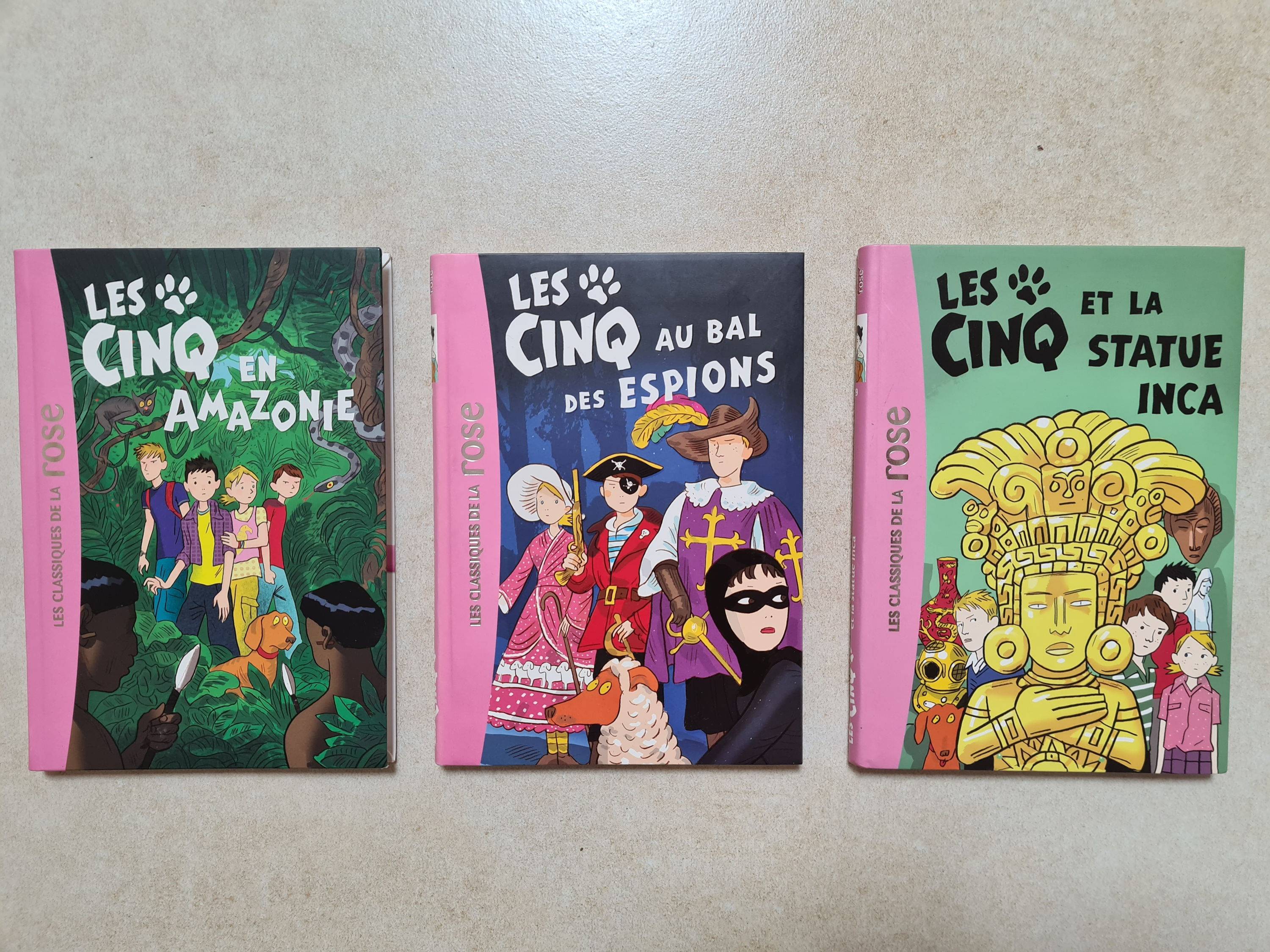 Lot de 3 livres de la série "Les Cinq"