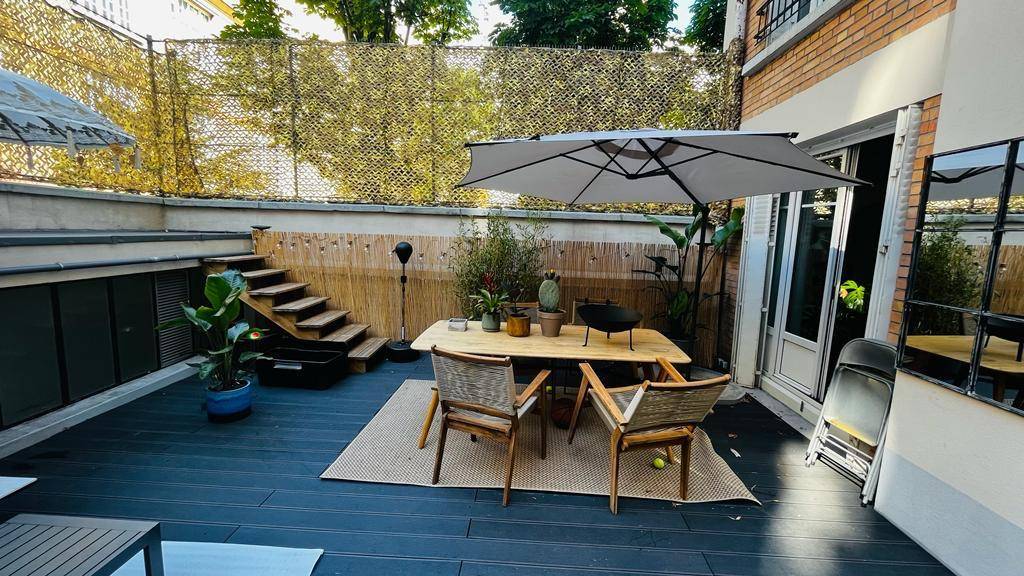Loue appartement 2 chambres avec terrasse - 4 couchages - Paris 17ème Batignolles
