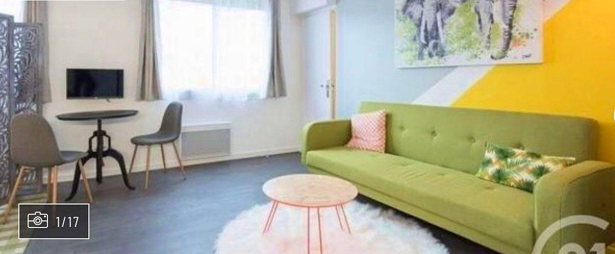 Loue appartement studio T2 à Lyon 7ème - 28m²