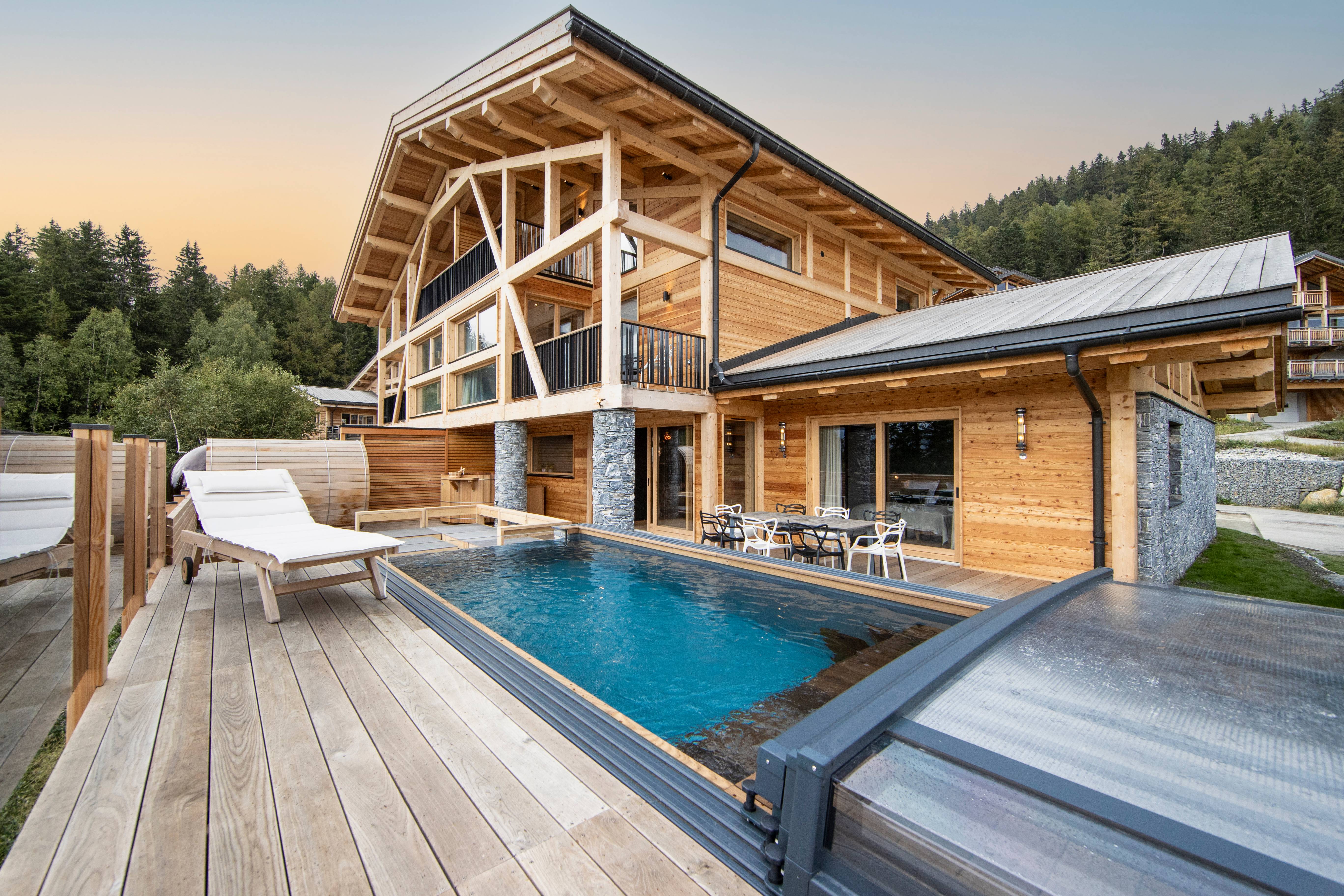 Loue chalet de luxe skis aux pieds Sauna Piscine Les Arcs Savoie - 12 couchages