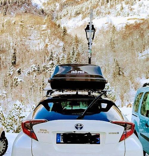 Location - Maxi coffre de toit voiture 600 l. Adapté Sports d’hiver