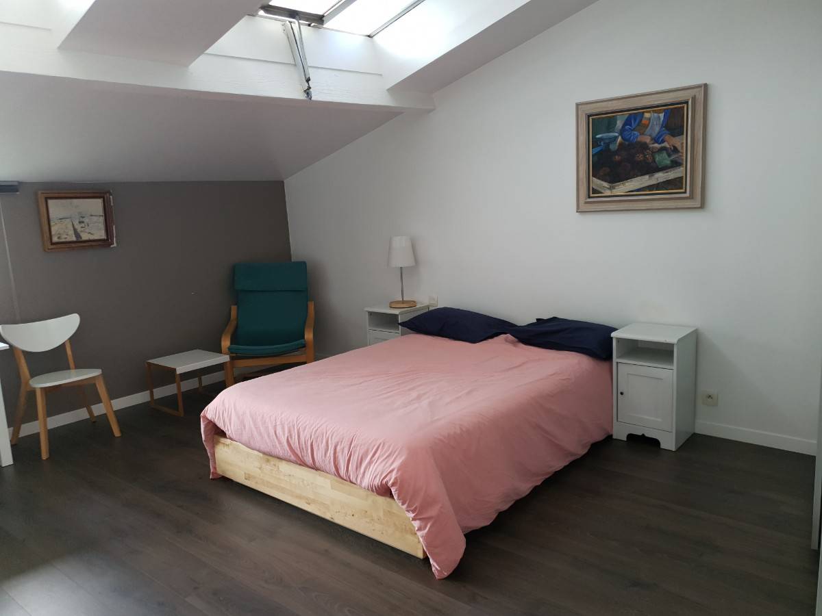 Loue chambre 18m² avec sdb et wc privatifs dans une maison. Location à temps partiel. Bail mobilité