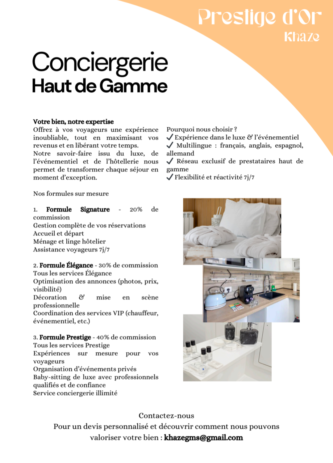 Propose Gestion de location saisonnière haut de gamme - IDF