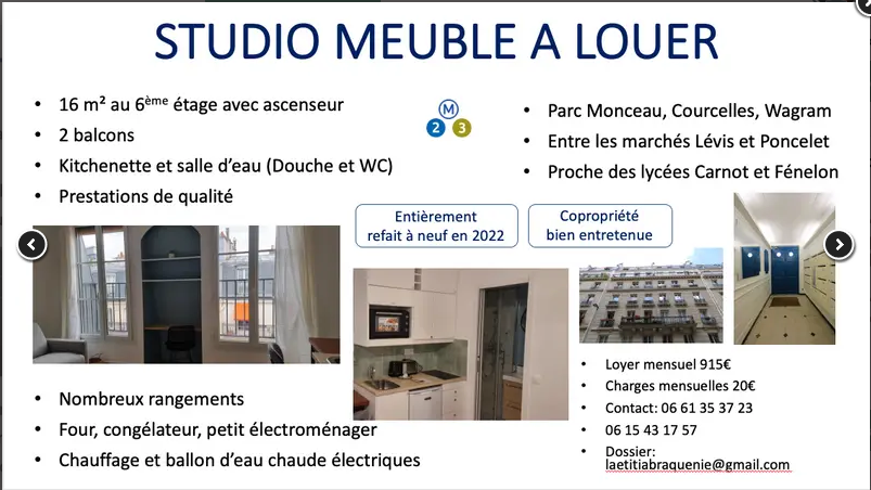 Une photo de l’annonce
