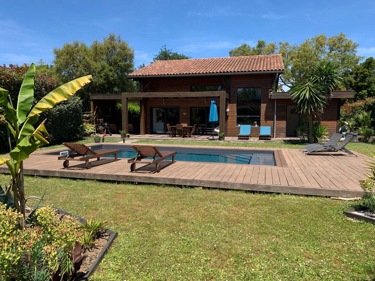 Loue villa ossature bois avec piscine - 6 couchages - Labenne (40)