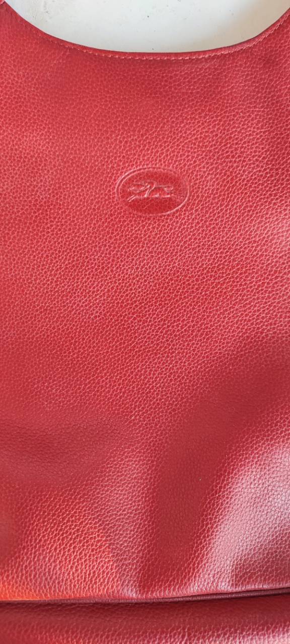 Sac Longchamp cuir rouge