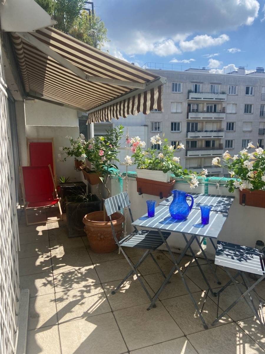 Loue studio 23m² + terrasse 14m² plein sud - 7ème étage avec ascenseurs - Paris 16ème - 1 couchage