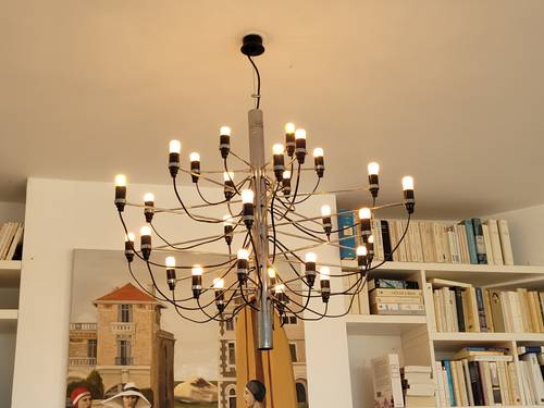 Luminaire suspension Arteluce de Gino Sarfatti, édité par Flos