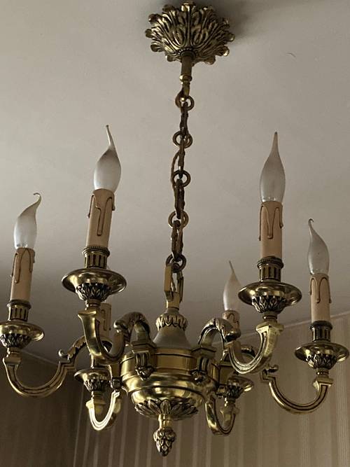 Lustre en bronze 6 branches