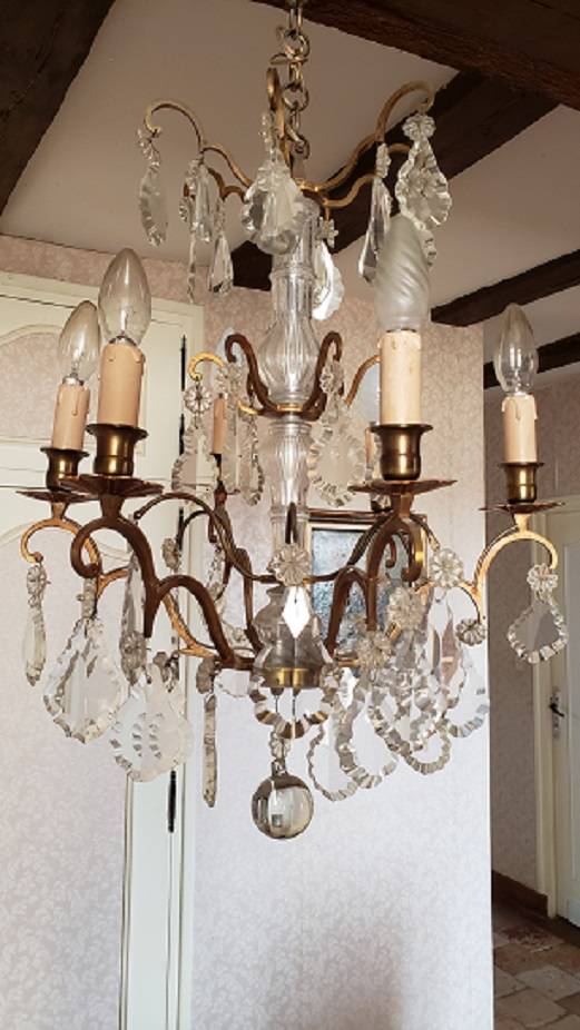 Vends Lustre bronze et pampilles sur Gens de Confiance