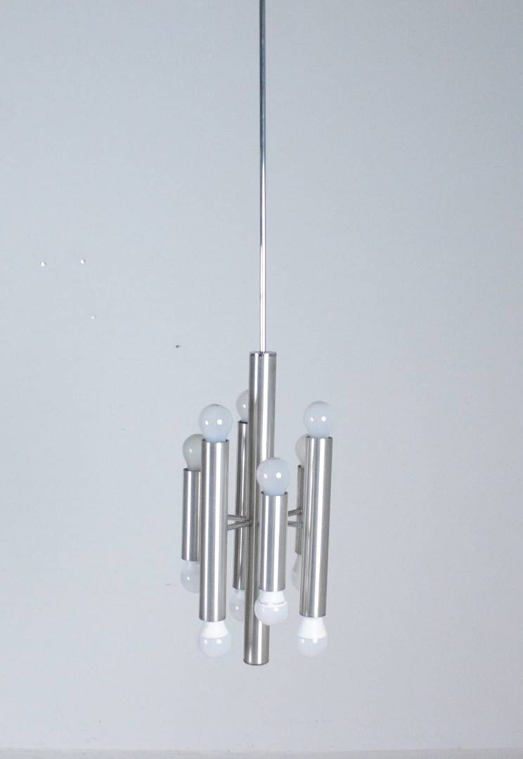 Lustre Sciolari en métal chromé 12 feux (6 x2)