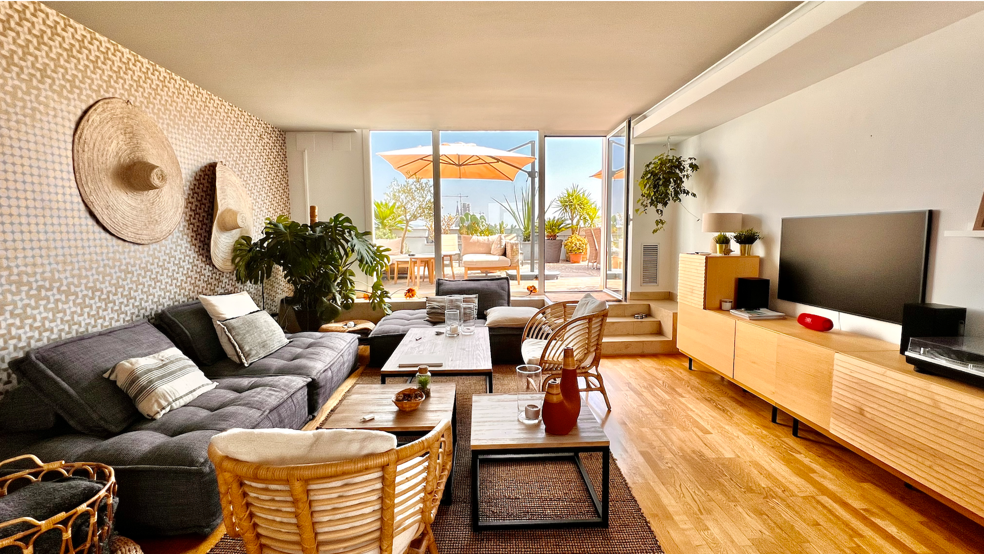 Loue appartement T3 avec 2 terrasses et vue 360 degrés - 4 couchages - Hypercentre, sur Paseo de Gracia