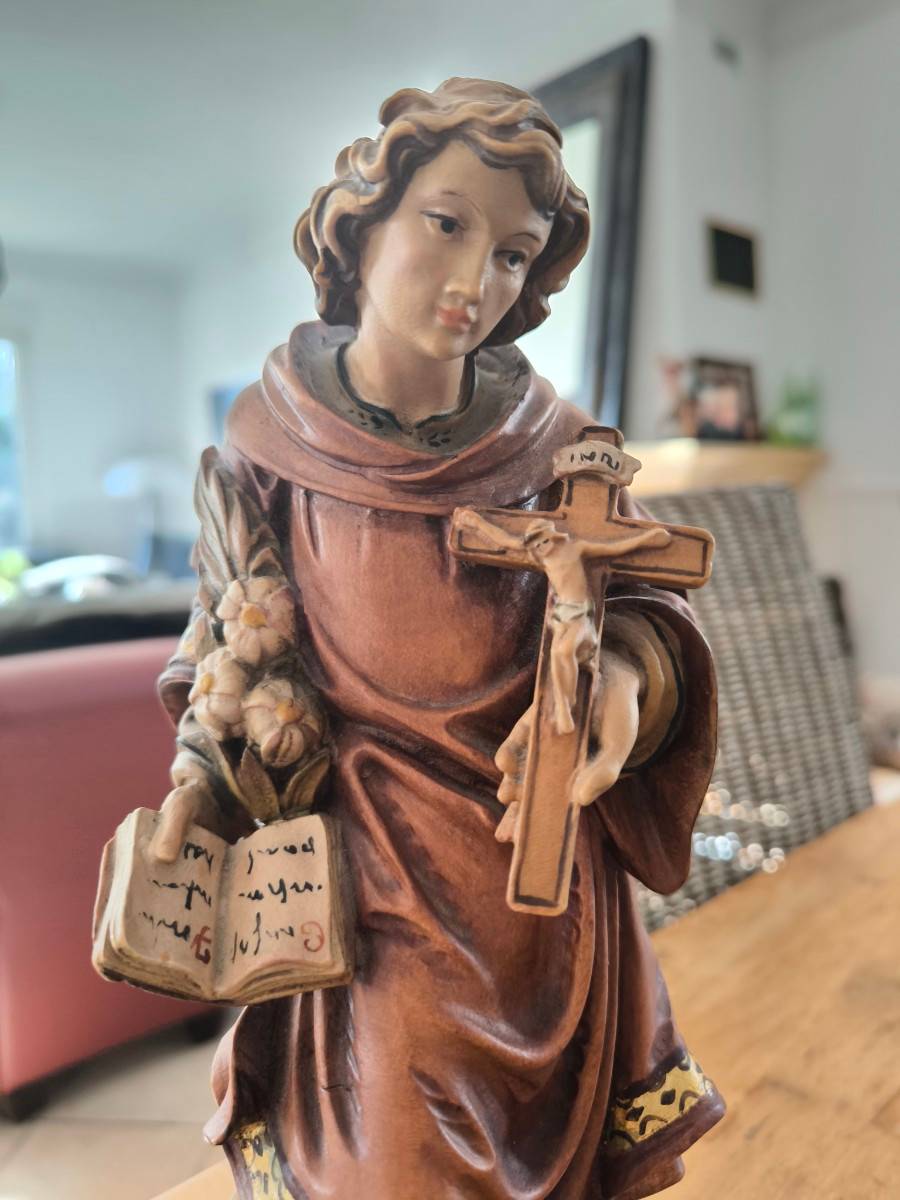 Magnifique sculpture sur bois peinte