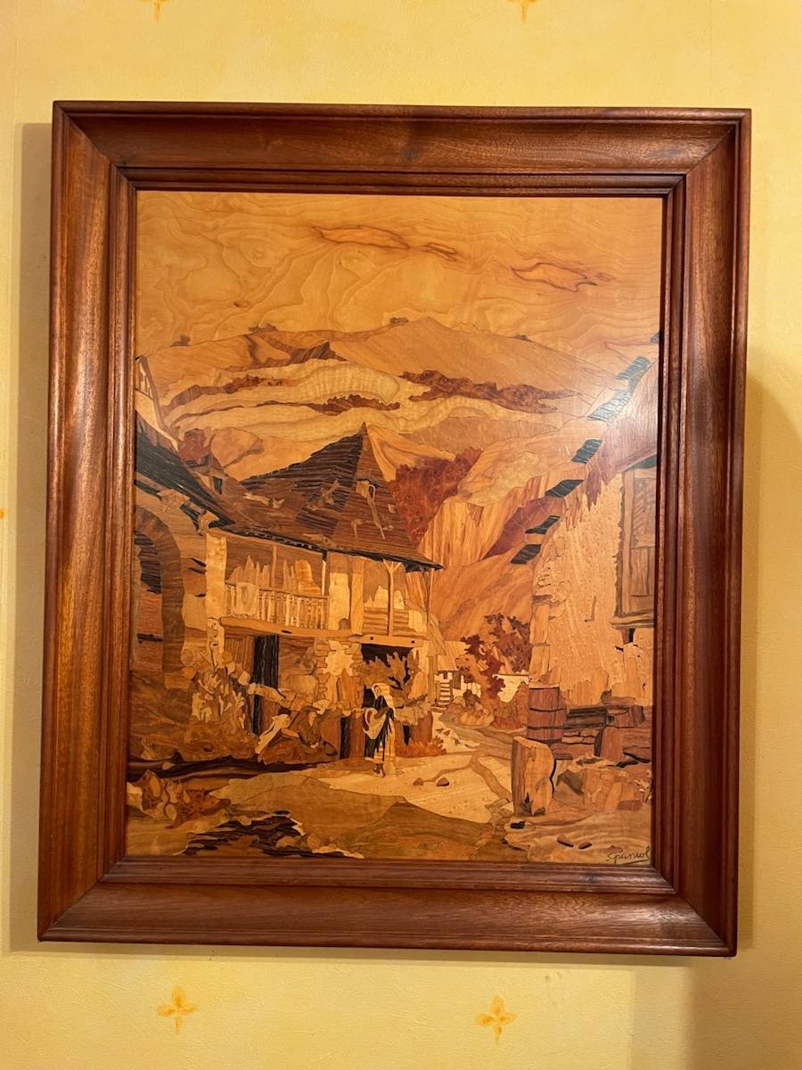 Magnifique tableau en marqueterie