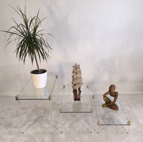 Magnifiques tables basses d’appoint - étagère Charles Hollis Jones en excellent état