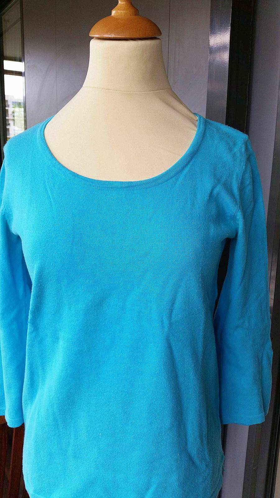 Haut en maille turquoise
