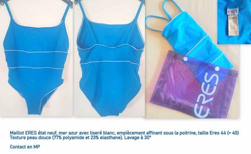 Maillot de bain 1 pièce ERES taille 40