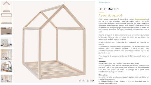 Lit maison enfant