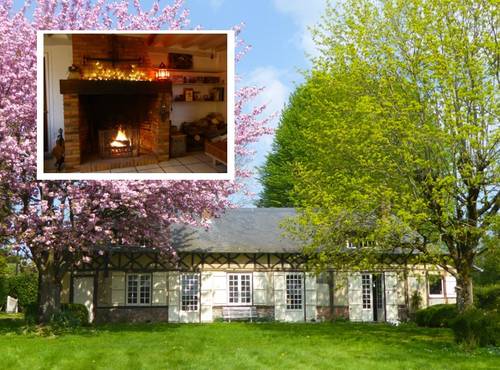 Loue maison de famille avec spa à Lyons-la-Forêt - 8 couch - Cheminée, accueil bébé, rando, accès direct forêt